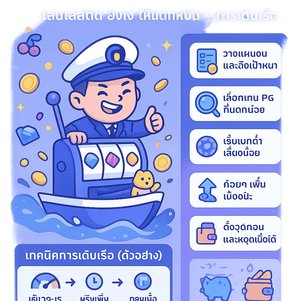 เล่นสล็อต ยัง ไง ให้แตกหมื่น - การเดินเรือ