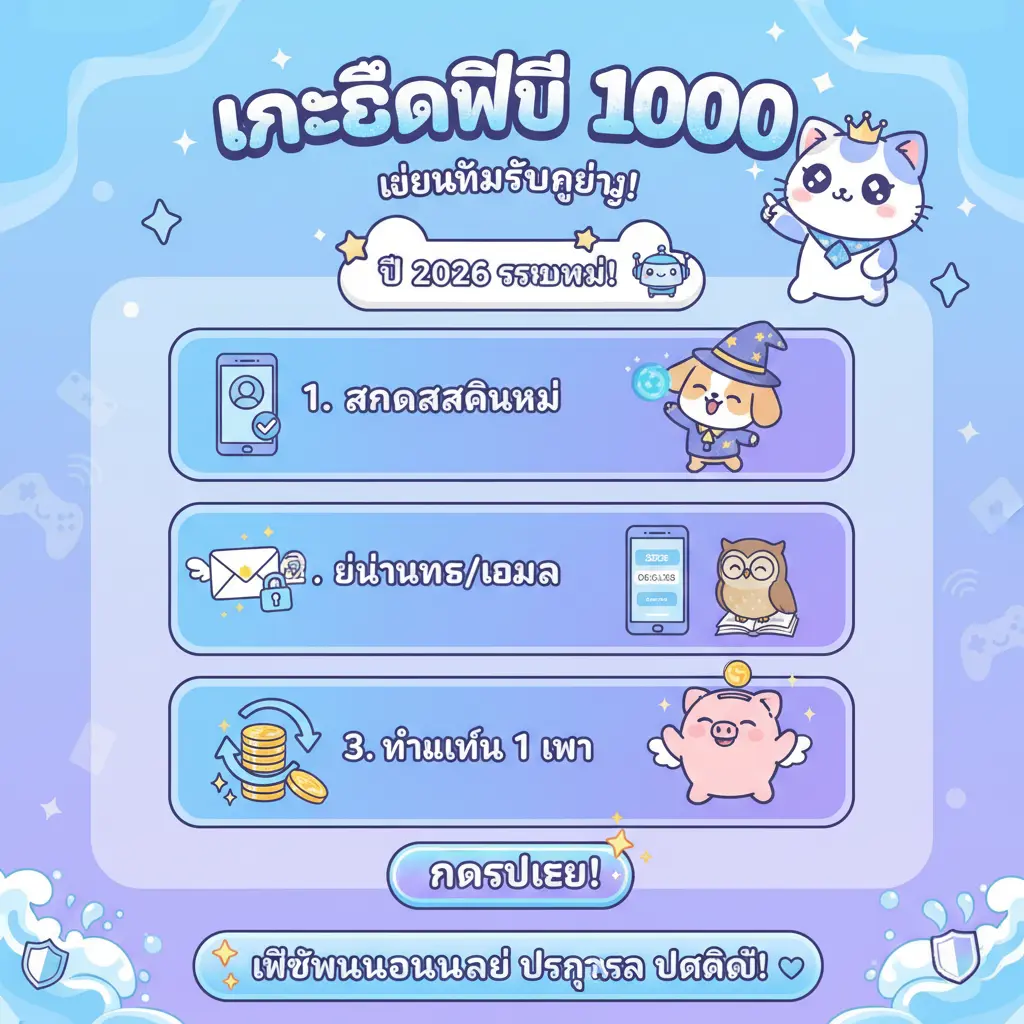 เครดิตฟรี 1000 - เครดิตฟรี