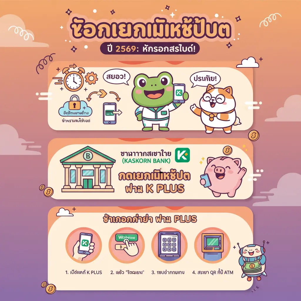ถอนเงิน - ถอนเงินไม่ใช้บัตร