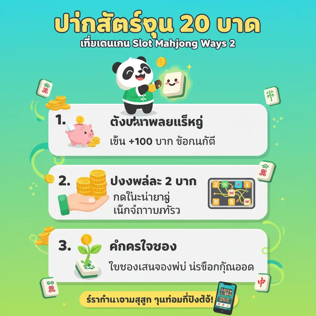 วิธี ปั่นสล็อตทุน 20 - Slot Mahjong ways 2